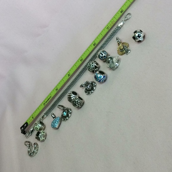 FINAL SALE PRICE Brighton Charm Bracelet + 14 Charms - Picture 1 of 11